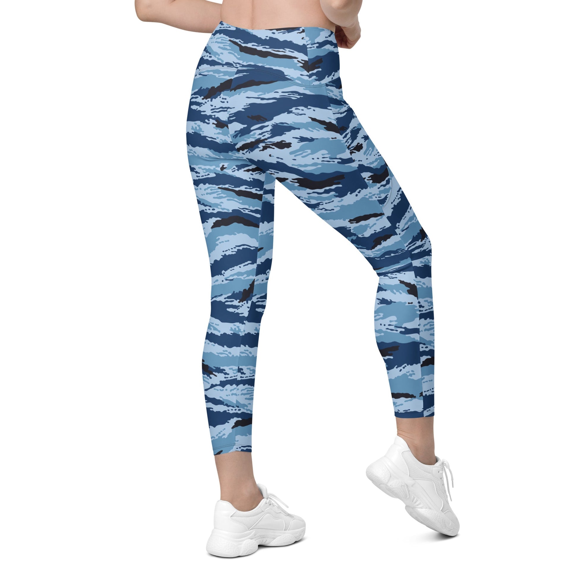 Kamysh Blue Camo Tech Leggings _ Concealing Coloration.