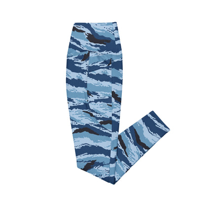 Kamysh Blue Camo Tech Leggings _ Concealing Coloration.