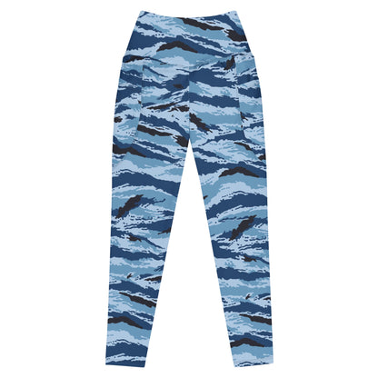 Kamysh Blue Camo Tech Leggings _ Concealing Coloration.