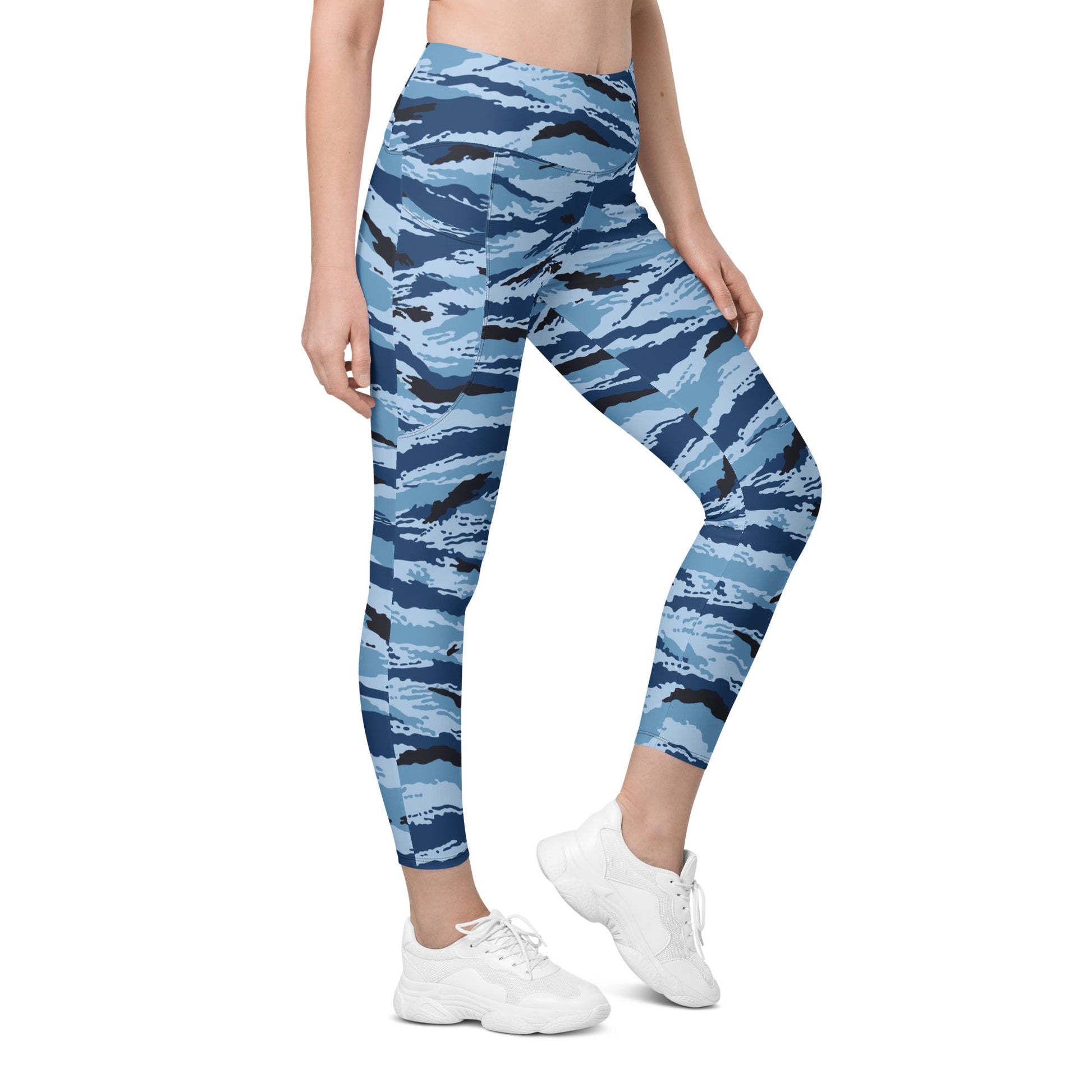 Kamysh Blue Camo Tech Leggings _ Concealing Coloration.