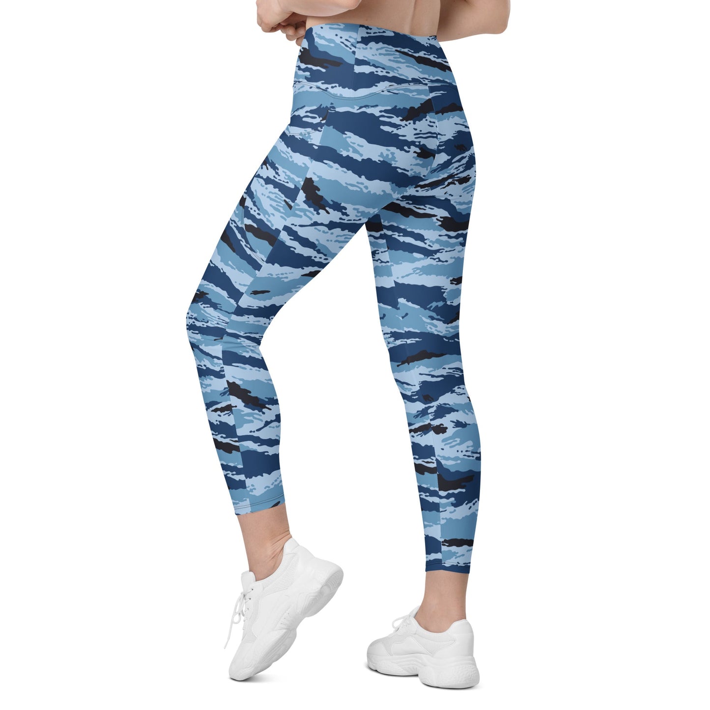 Kamysh Blue Camo Tech Leggings _ Concealing Coloration.