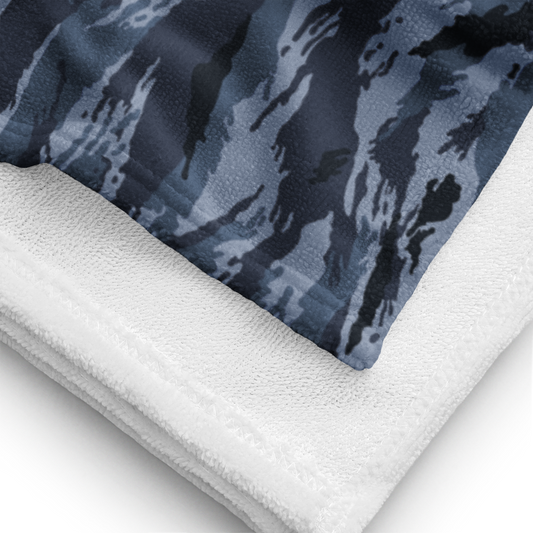 Kamysh Blue Camo Towel bath towel.