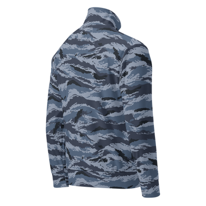 Kamysh Blue Camo Track Jacket, back view.