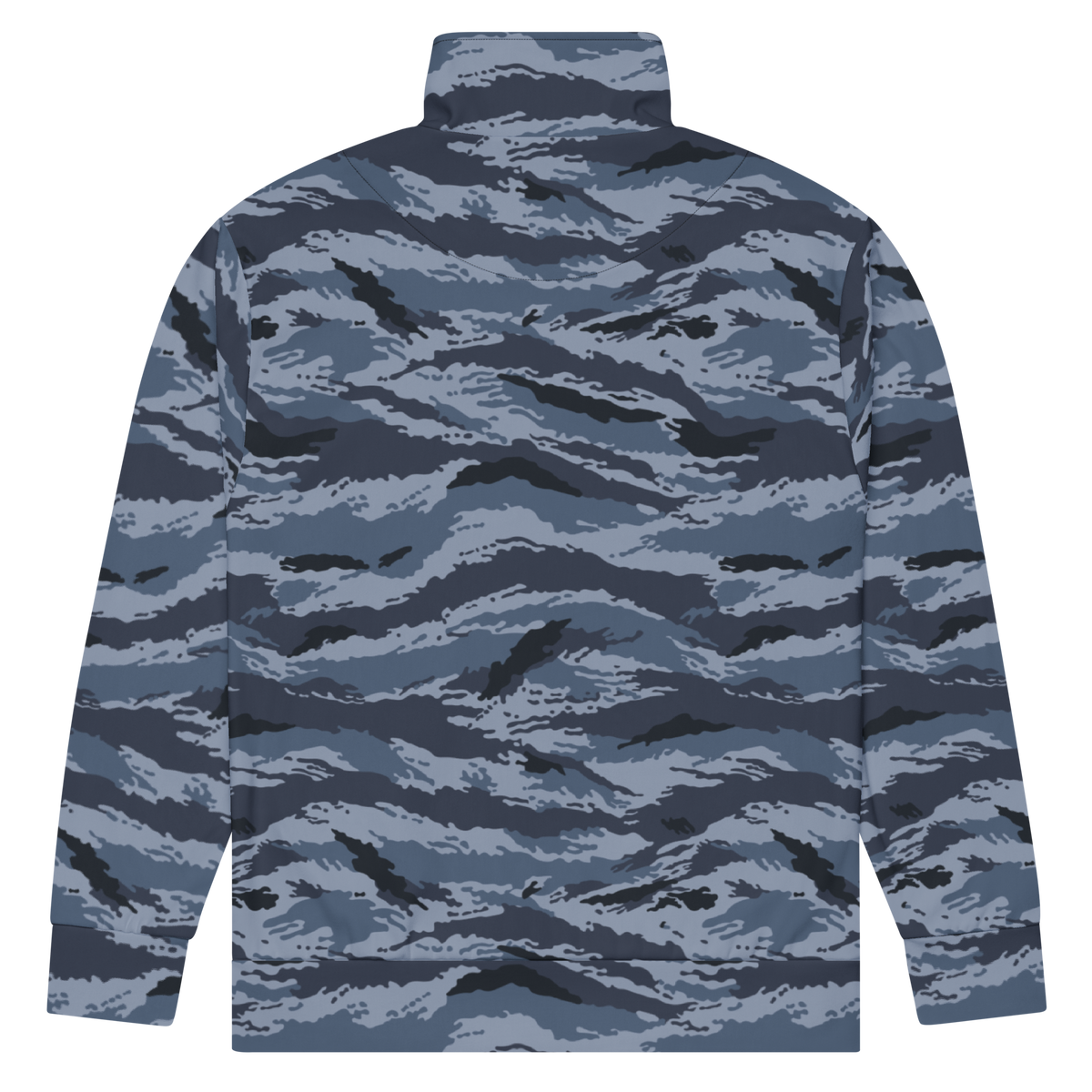 Kamysh Blue Camo Track Jacket, back view.