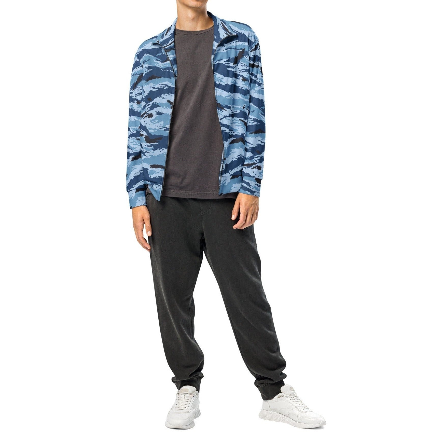 Kamysh Blue Camo Track Jacket _ Concealing Coloration