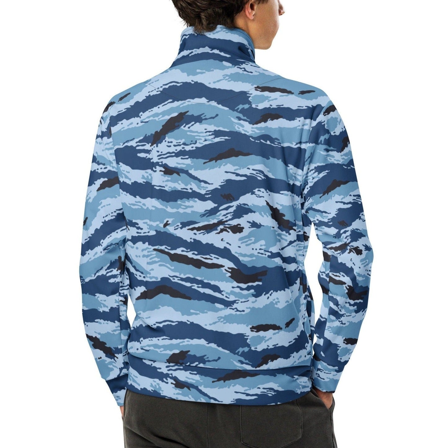 Kamysh Blue Camo Track Jacket _ Concealing Coloration