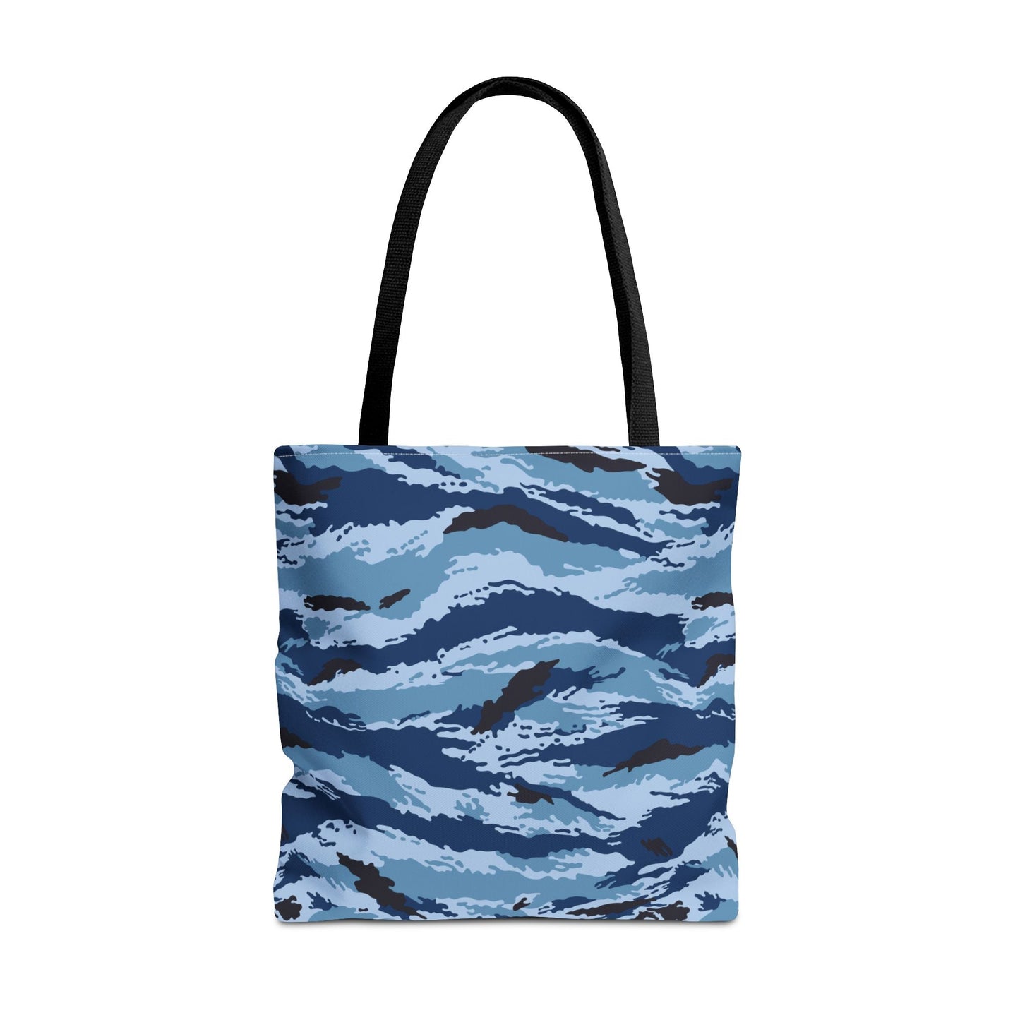 Kamysh Blue Camo Vertical Tote Bag _ Concealing Coloration.