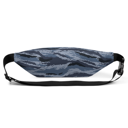 Kamysh Blue Camo Waistpack, back view.