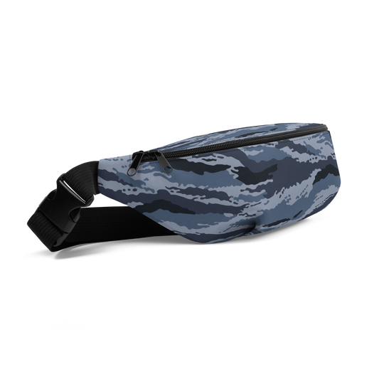 Kamysh Blue Camo Waistpack, front view.