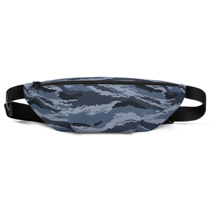 Kamysh Blue Camo Waistpack, front view.