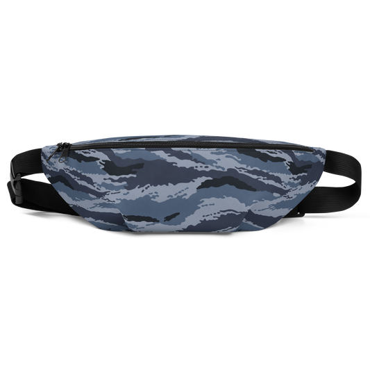 Kamysh Blue Camo Waistpack, front view.