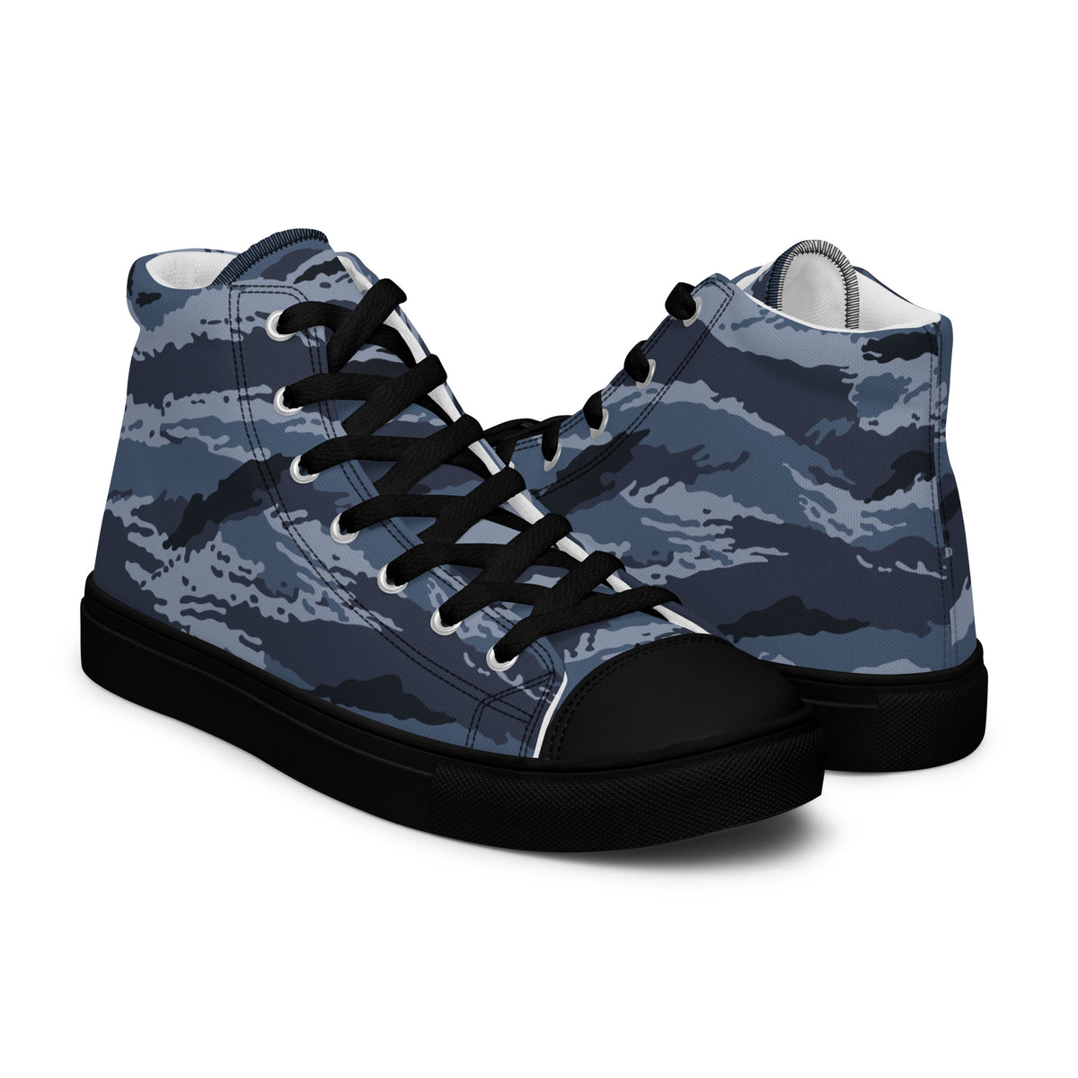 Kamysh Blue Camo Women’s Sneaker Hi, right view.