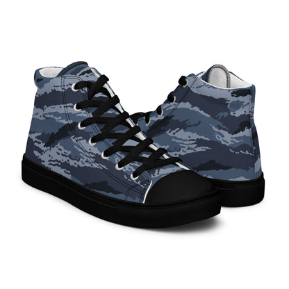 Kamysh Blue Camo Women’s Sneaker Hi, right view.