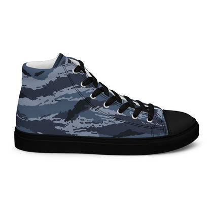 Kamysh Blue Camo Women’s Sneaker Hi, right view.
