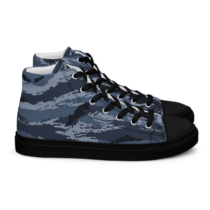 Kamysh Blue Camo Women’s Sneaker Hi, right view.
