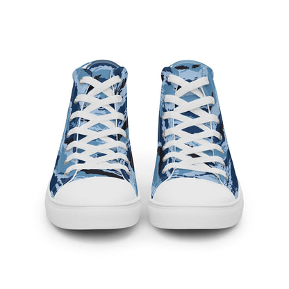 Kamysh Blue Camo Women’s Sneaker Hi _ Concealing Coloration.