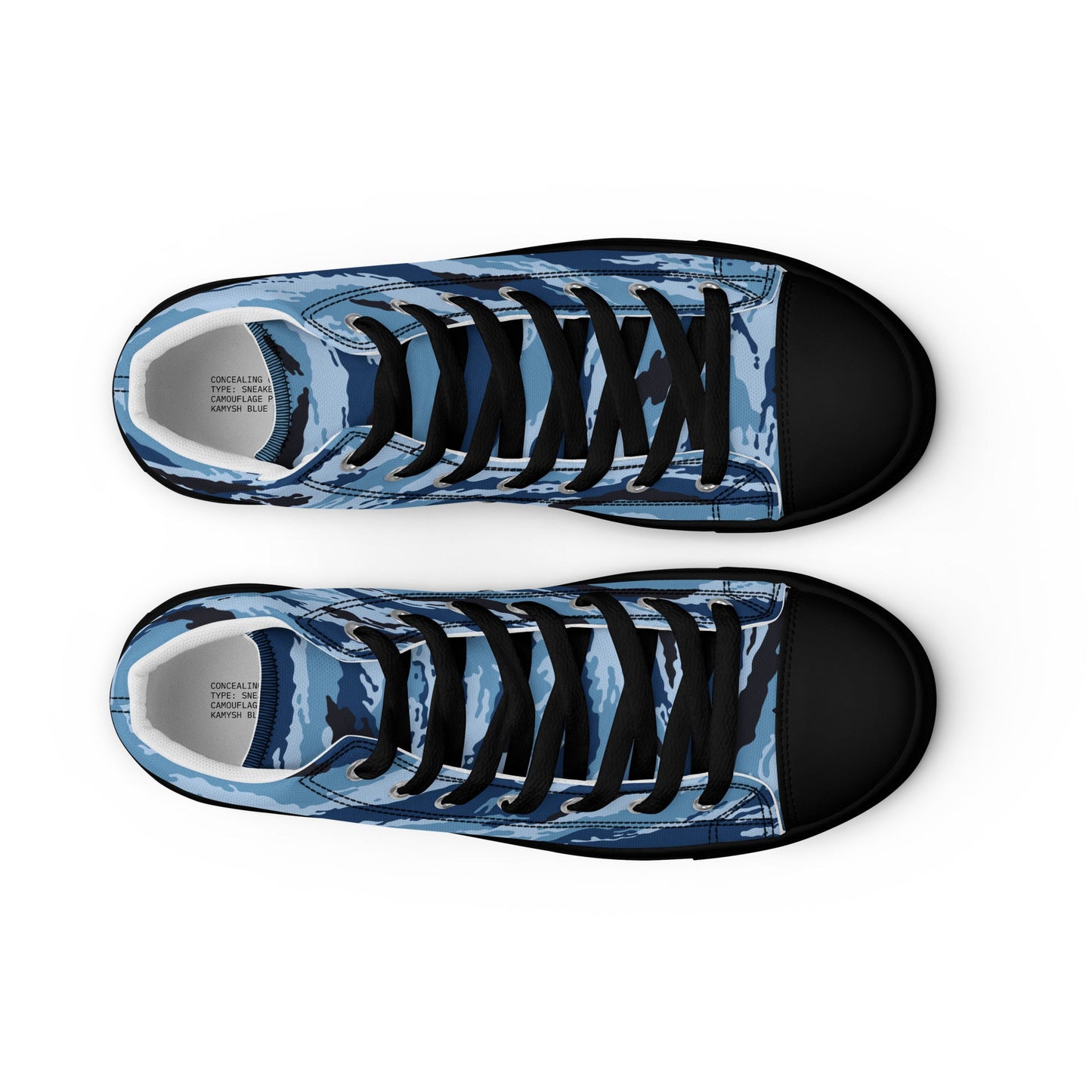 Kamysh Blue Camo Women’s Sneaker Hi _ Concealing Coloration.