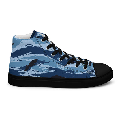 Kamysh Blue Camo Women’s Sneaker Hi _ Concealing Coloration.