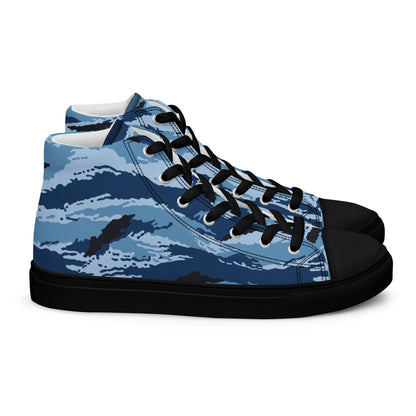 Kamysh Blue Camo Women’s Sneaker Hi _ Concealing Coloration.