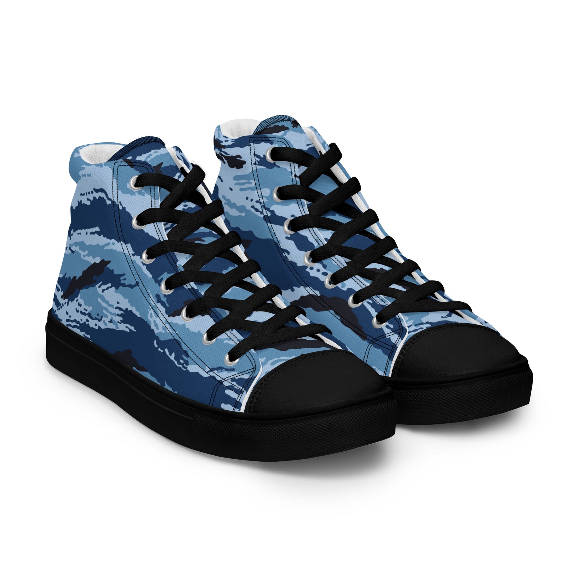 Kamysh Blue Camo Women’s Sneaker Hi _ Concealing Coloration.