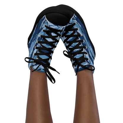 Kamysh Blue Camo Women’s Sneaker Hi _ Concealing Coloration.