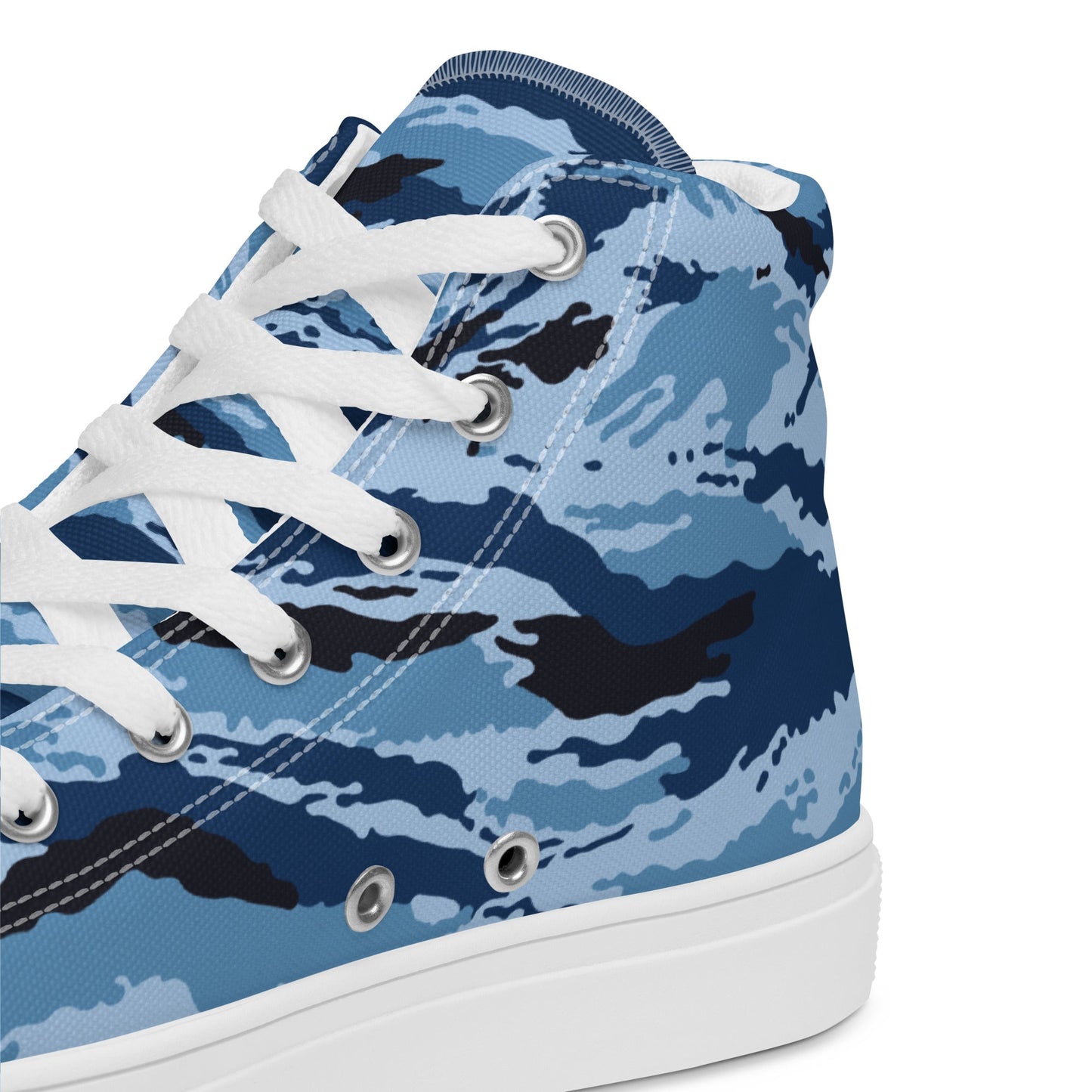 Kamysh Blue Camo Women’s Sneaker Hi _ Concealing Coloration