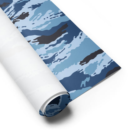 Kamysh Blue Camo Wrapping Paper _ Concealing Coloration