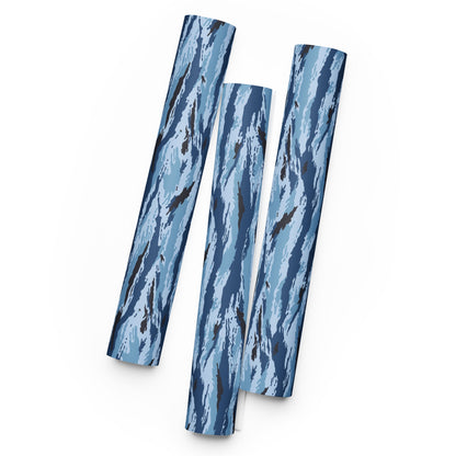 Kamysh Blue Camo Wrapping Paper _ Concealing Coloration