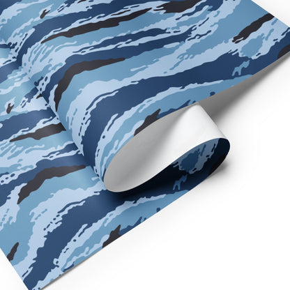 Kamysh Blue Camo Wrapping Paper _ Concealing Coloration