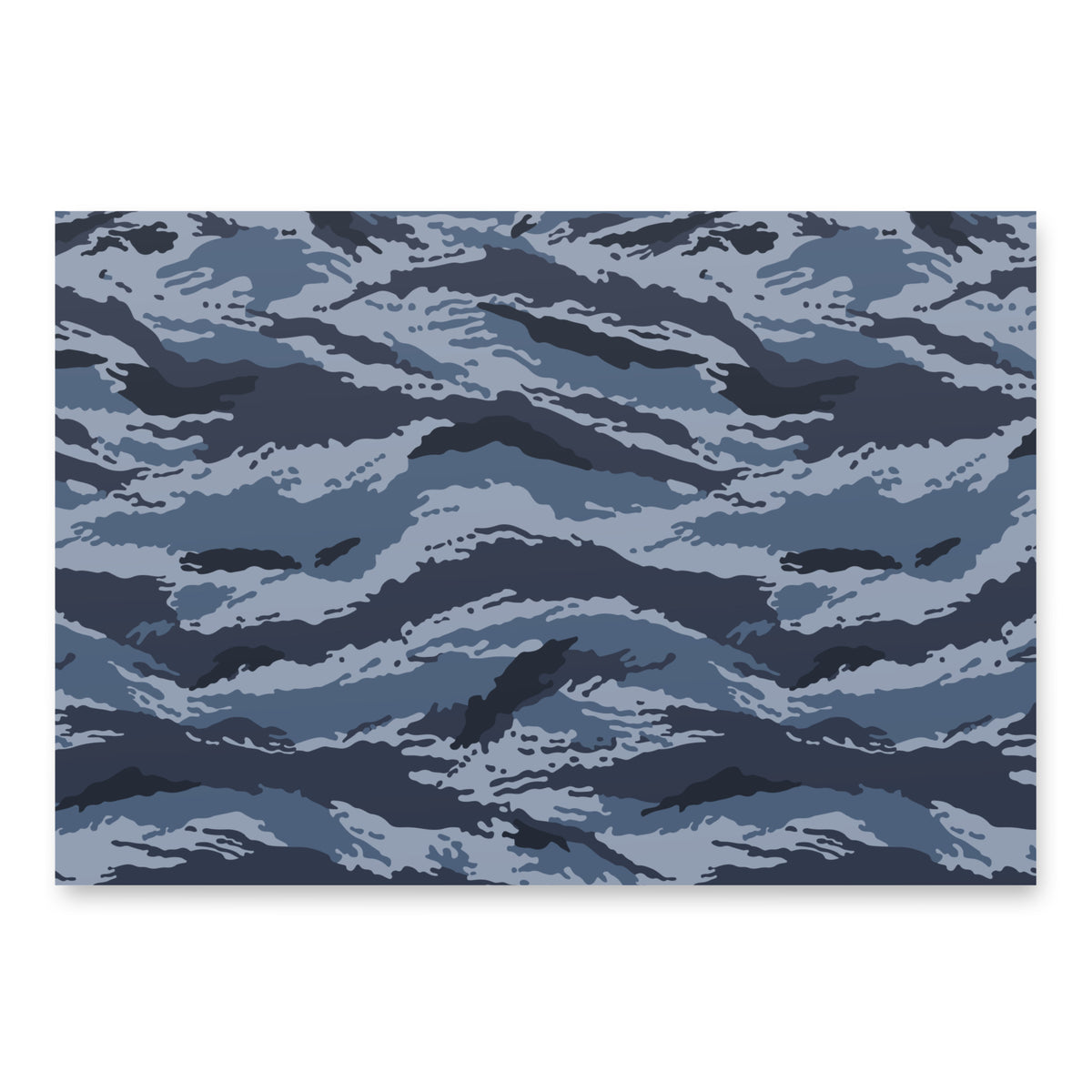 Kamysh Blue Camo Wrapping Paper wrapping paper sheets, front view.