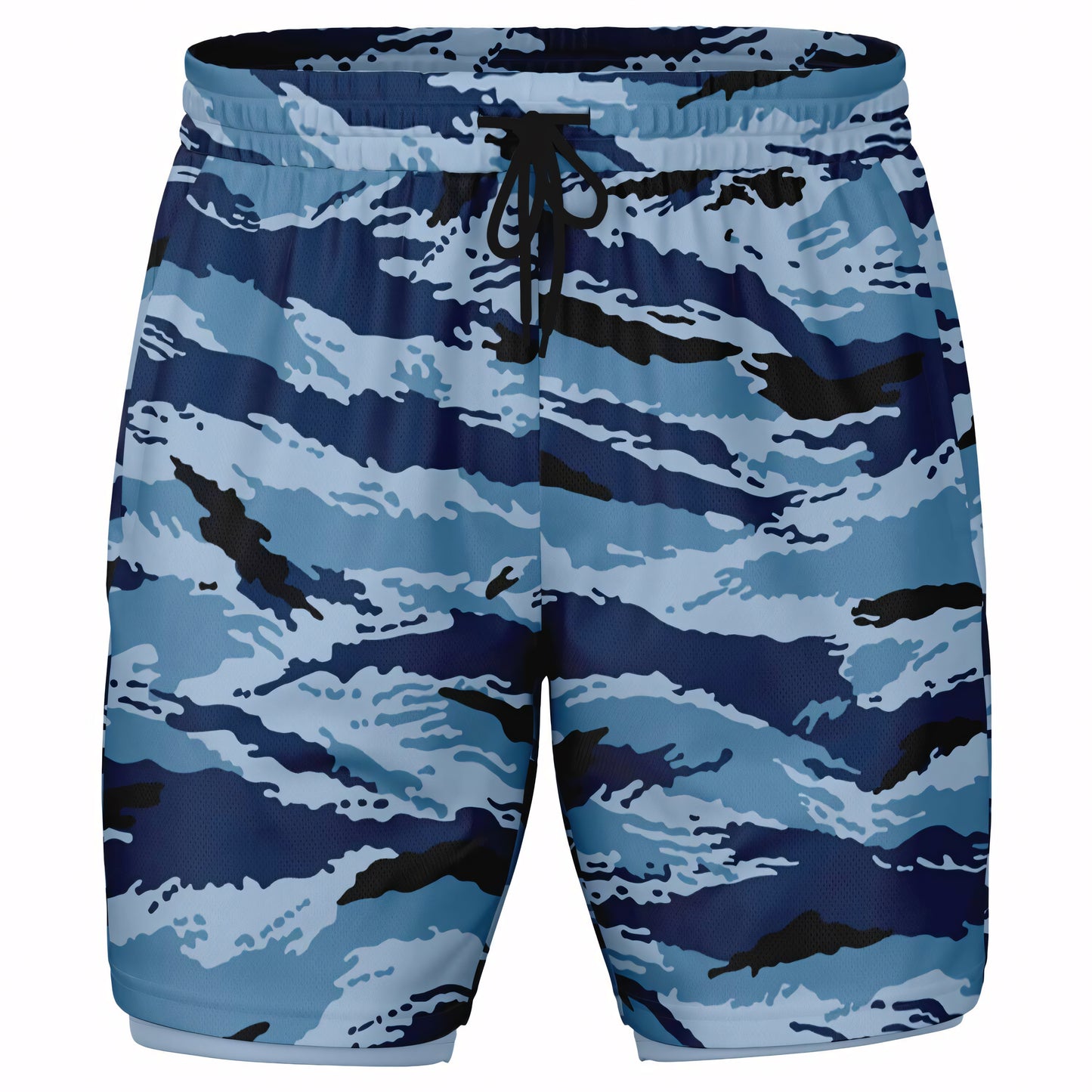 Kamysh Blue Camo Lined Shorts 7"