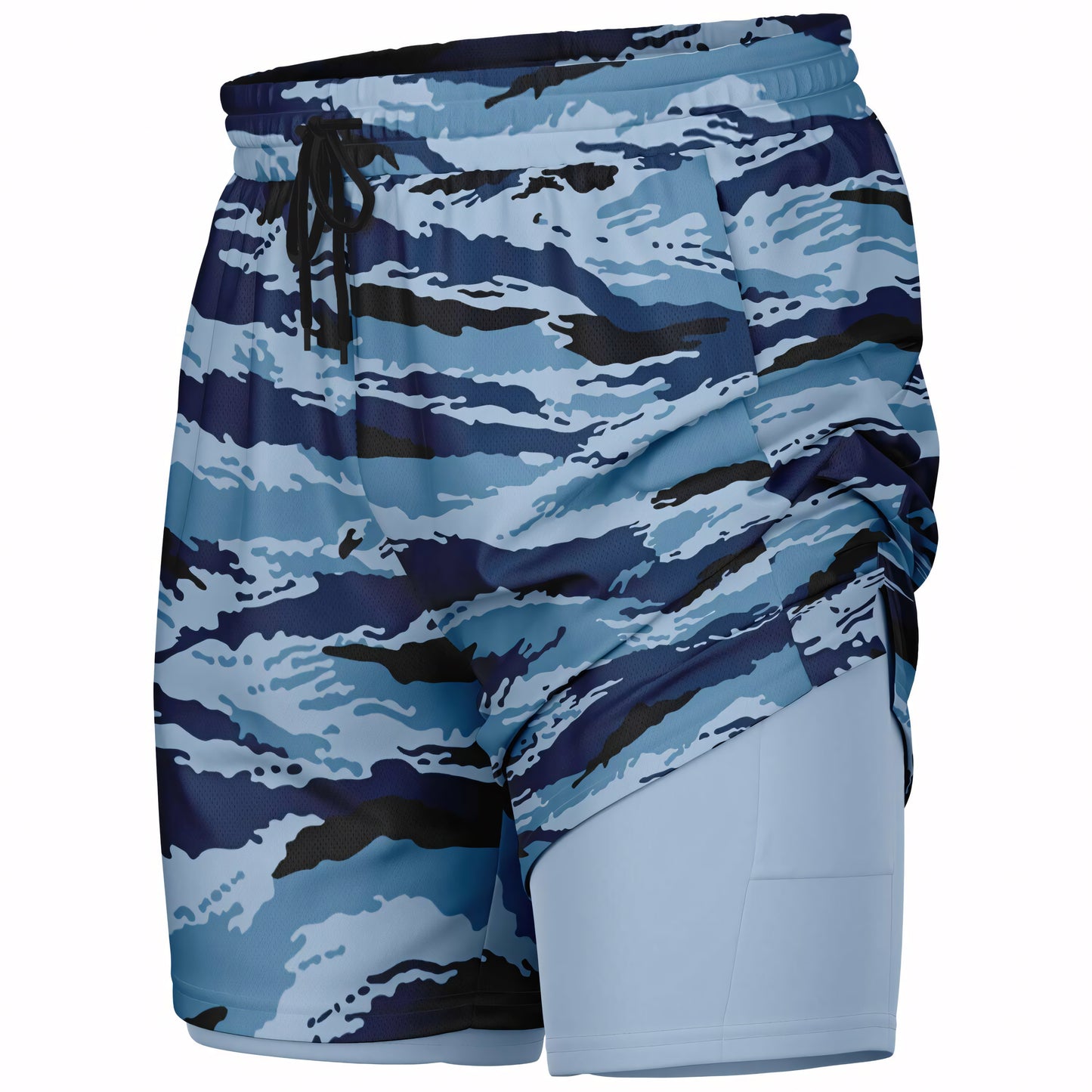 Kamysh Blue Camo Lined Shorts 7"