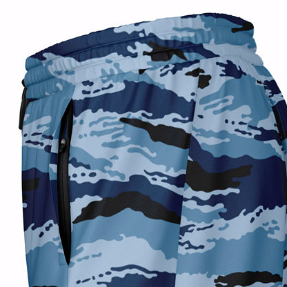 Kamysh Blue Camo Lined Shorts 7"