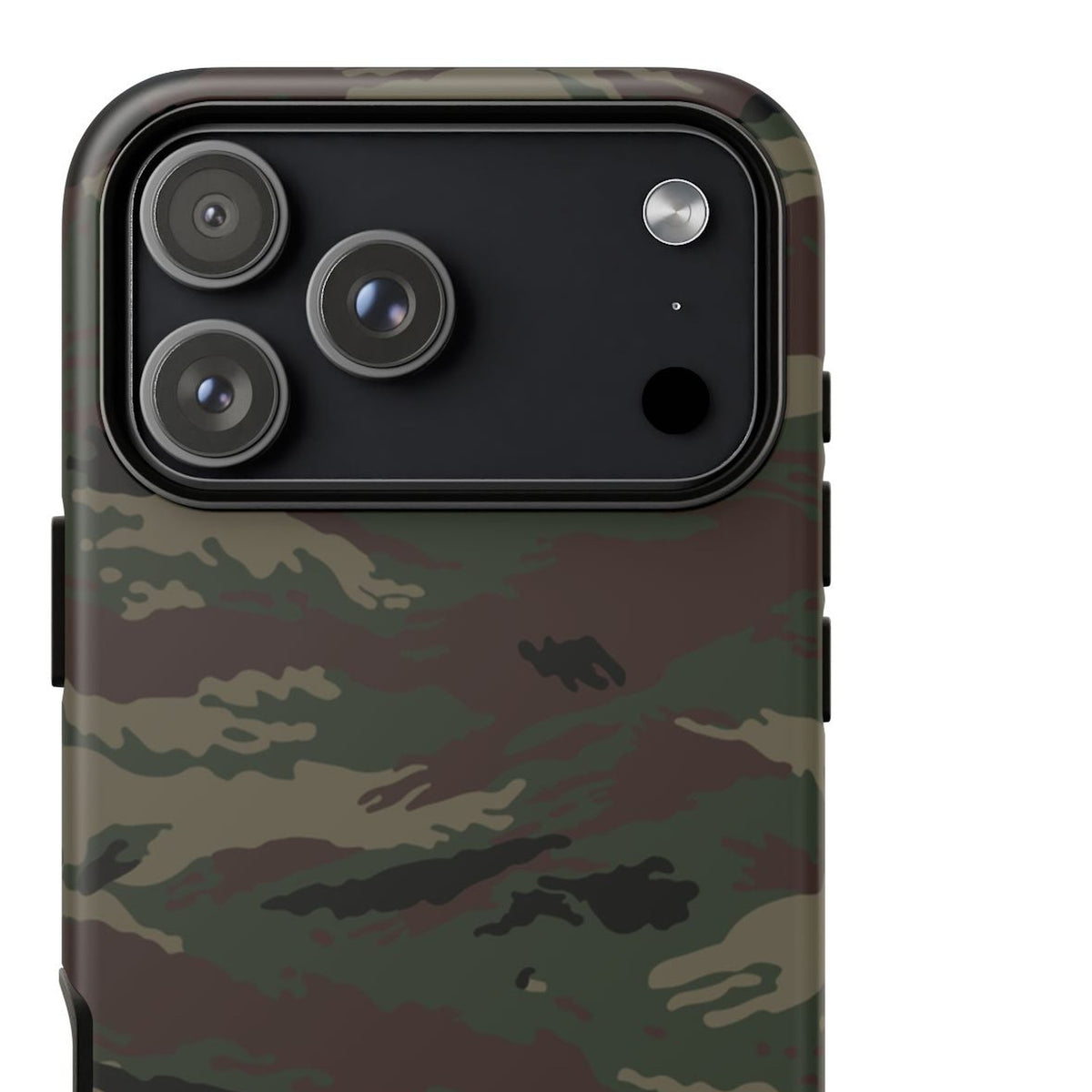 Kamysh Woodland Camo MagSafe iPhone 17 Pro Max Field Case close-up