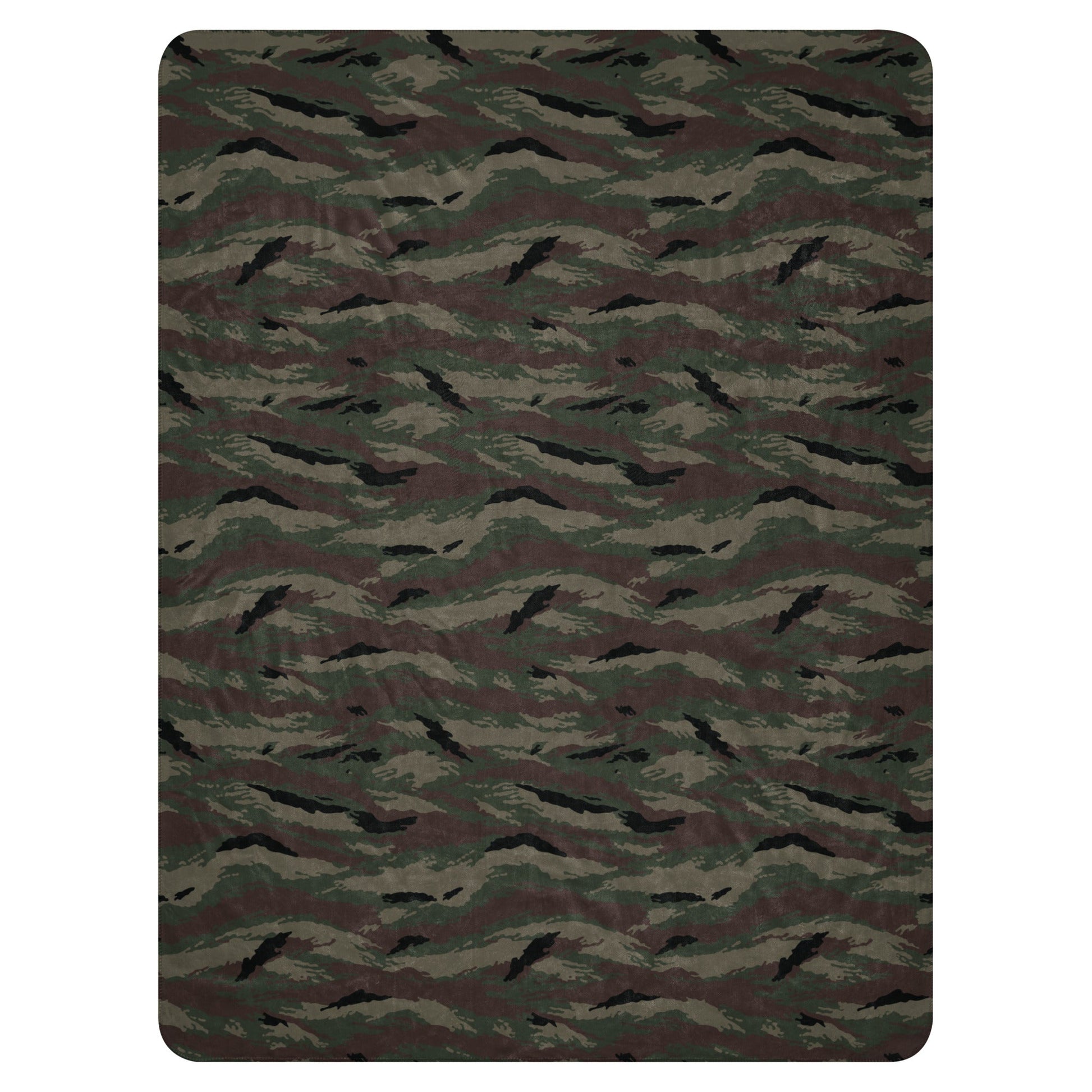 Kamysh Woodland Camo Sherpa blanket 60” × 80” _ Concealing Coloration