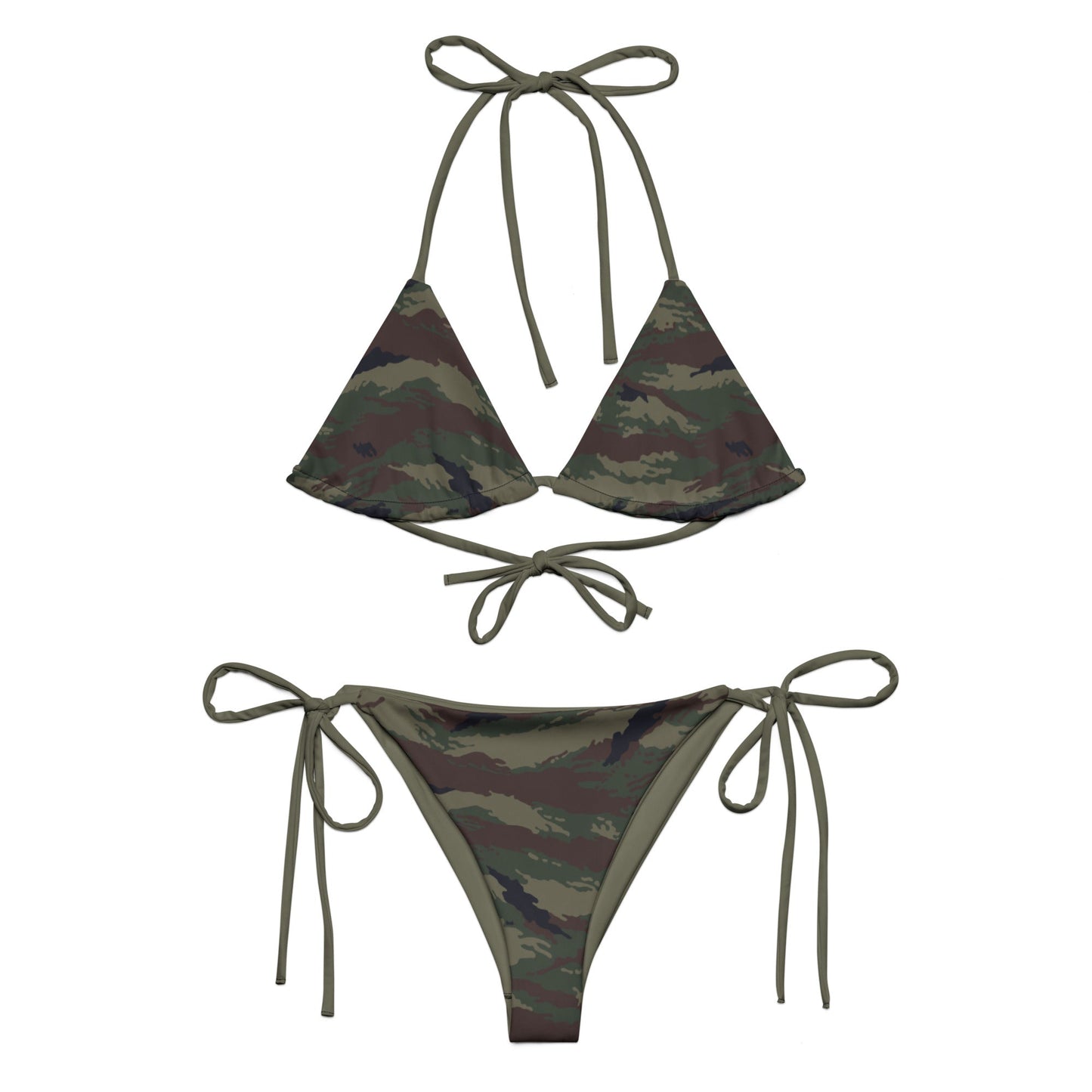 Kamysh Woodland Camo String Bikini Set - front flat set