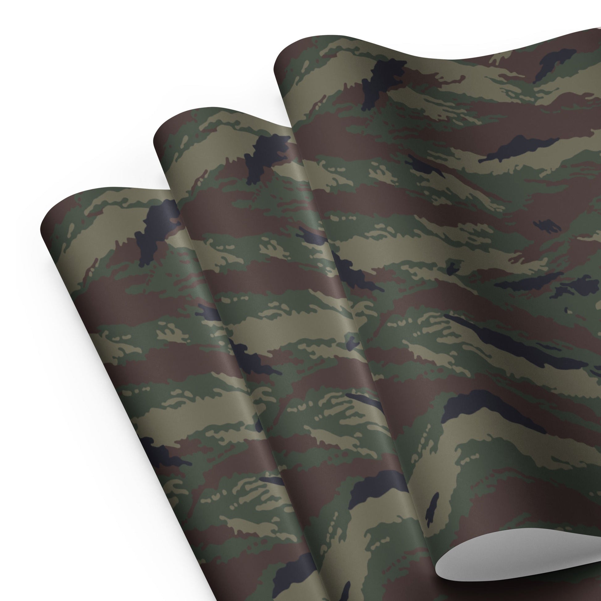 Kamysh Woodland Camo Wrapping Paper Sheets _ Concealing Coloration