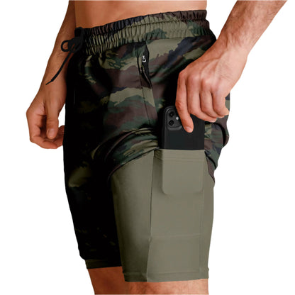 Kamysh Woodland Camo Lined Shorts 7"