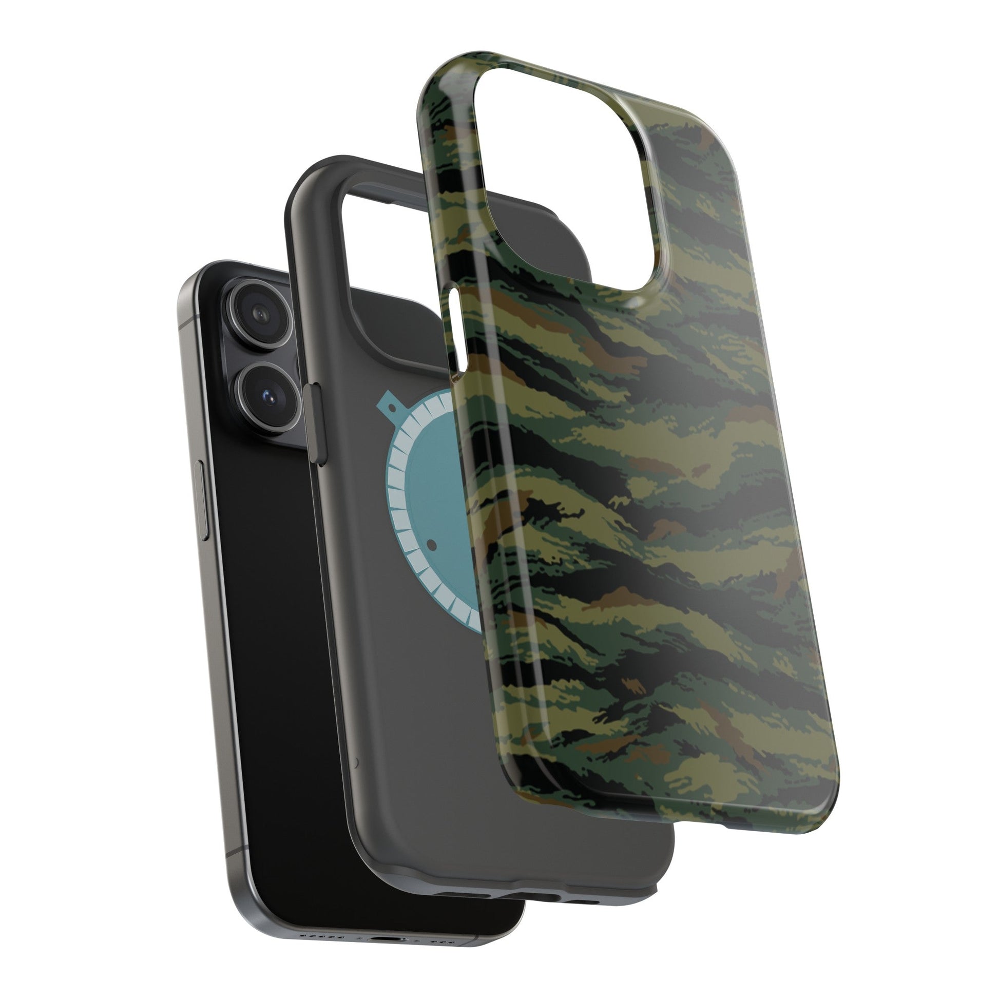 Kamysh Woodland Tigr Camo Magsafe iPhone 15 Pro Field Case _ Concealing Coloration