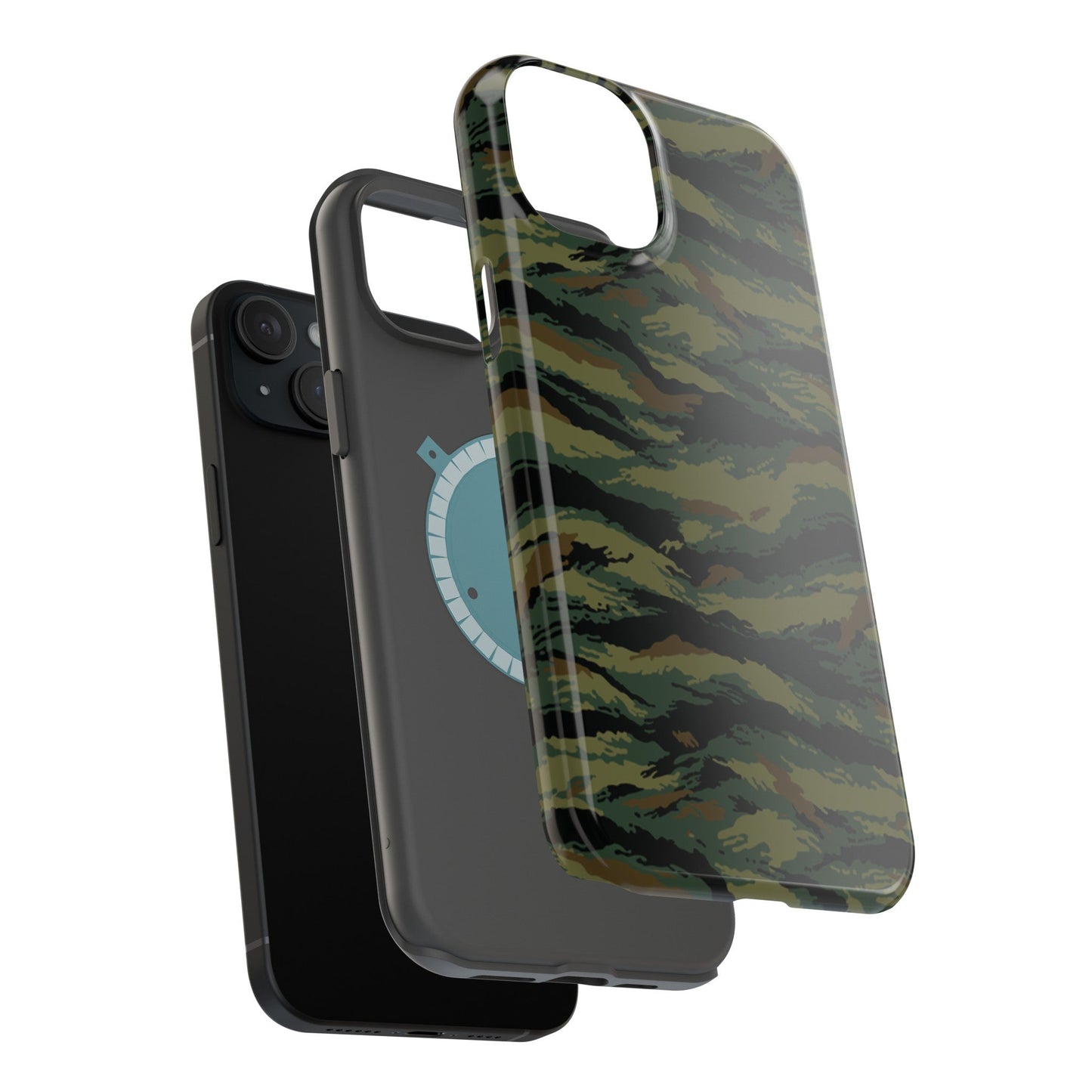 Kamysh Woodland Tigr Camo Magsafe iPhone 15 Pro Max Tough Case