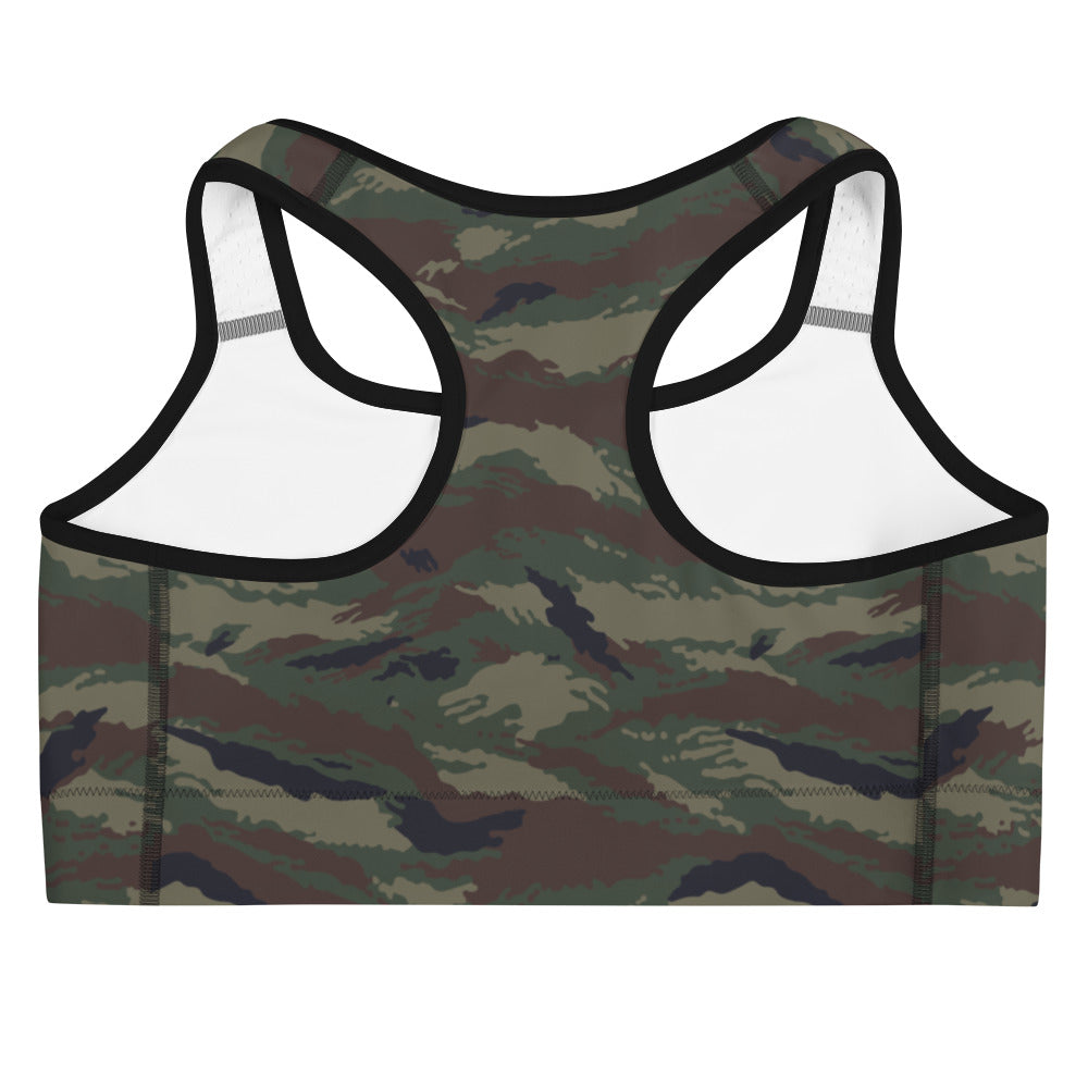 Kamysh Woodland Tigr Camo Racerback Sports Bra