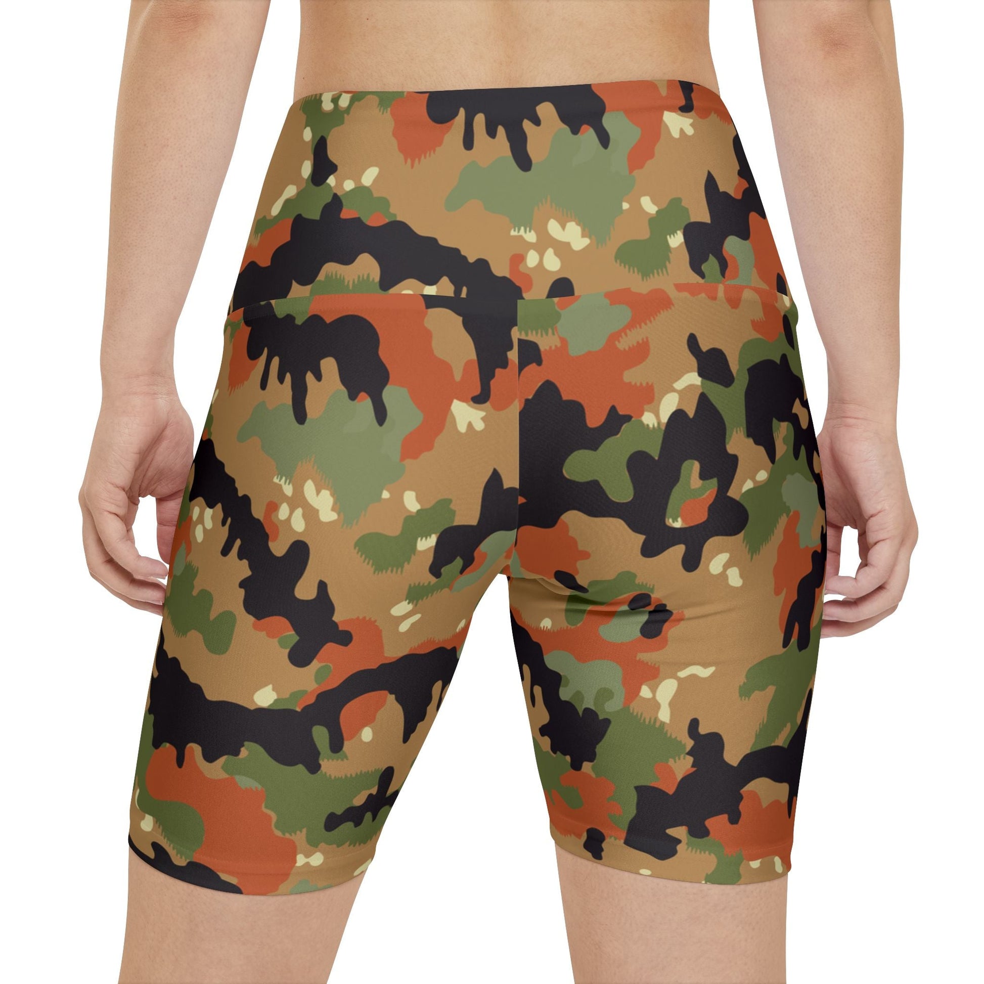 Leibermuster Camo High-Rise Bike Shorts - Concealing Coloration