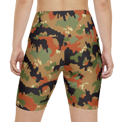 Leibermuster Camo High-Rise Bike Shorts - Concealing Coloration