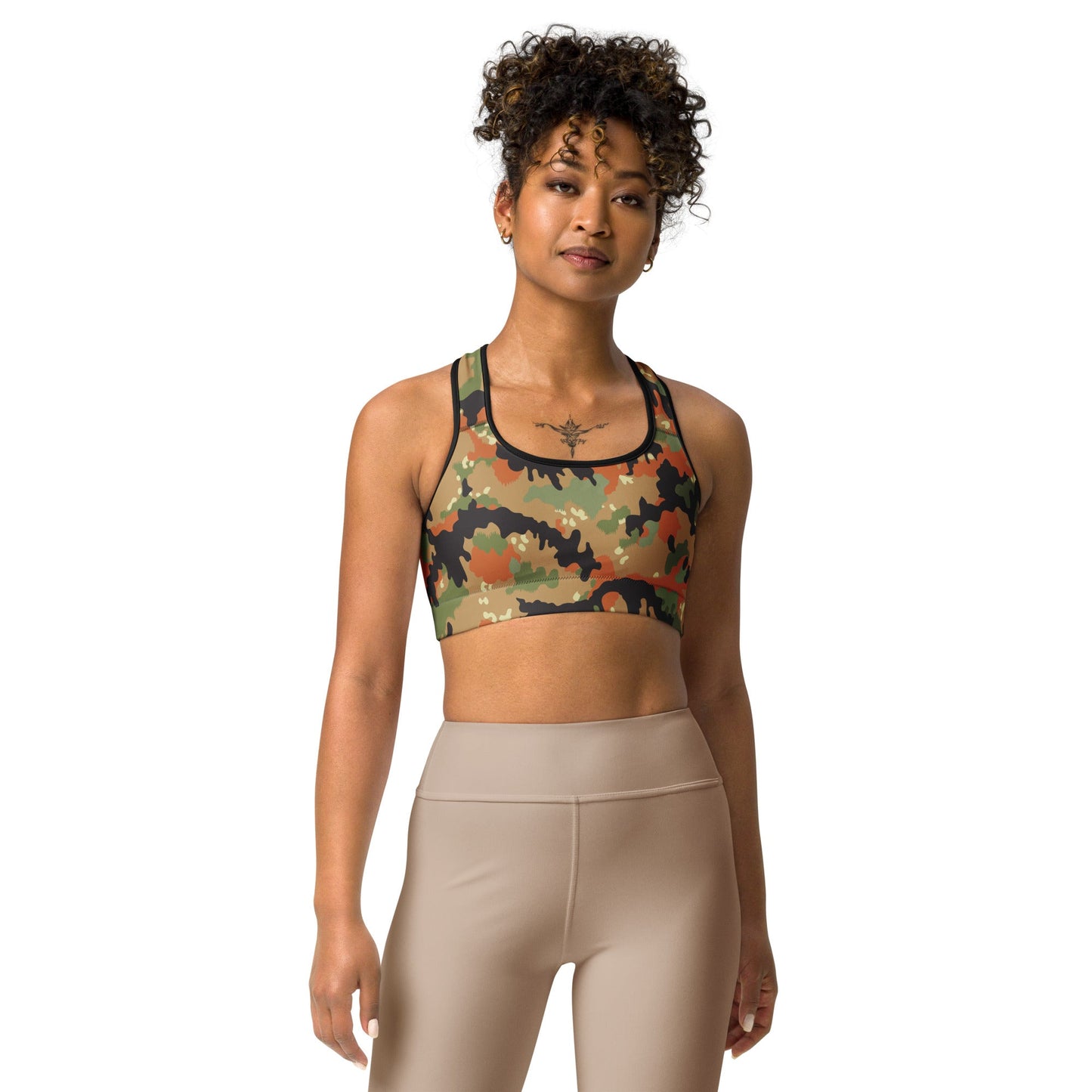 Leibermuster Camo Racerback Sports Bra - Concealing Coloration