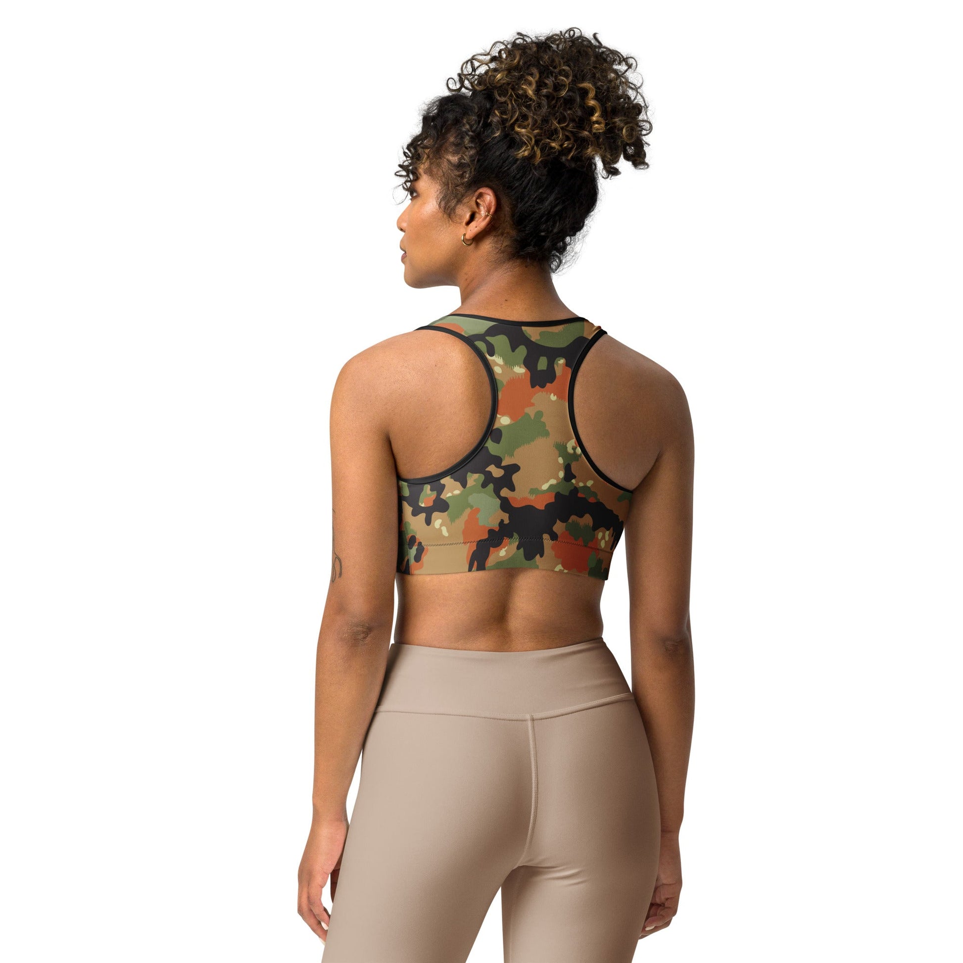 Leibermuster Camo Racerback Sports Bra - Concealing Coloration
