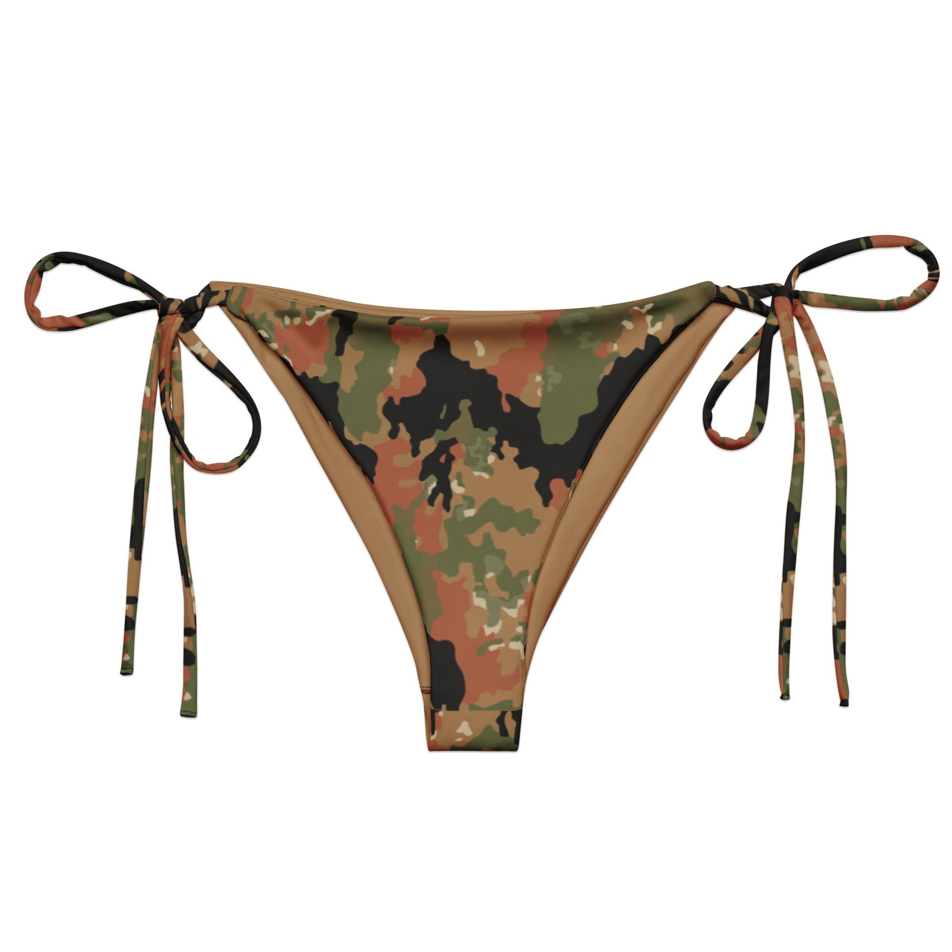 Leibermuster Camo String Bikini Bottom - flat lay front