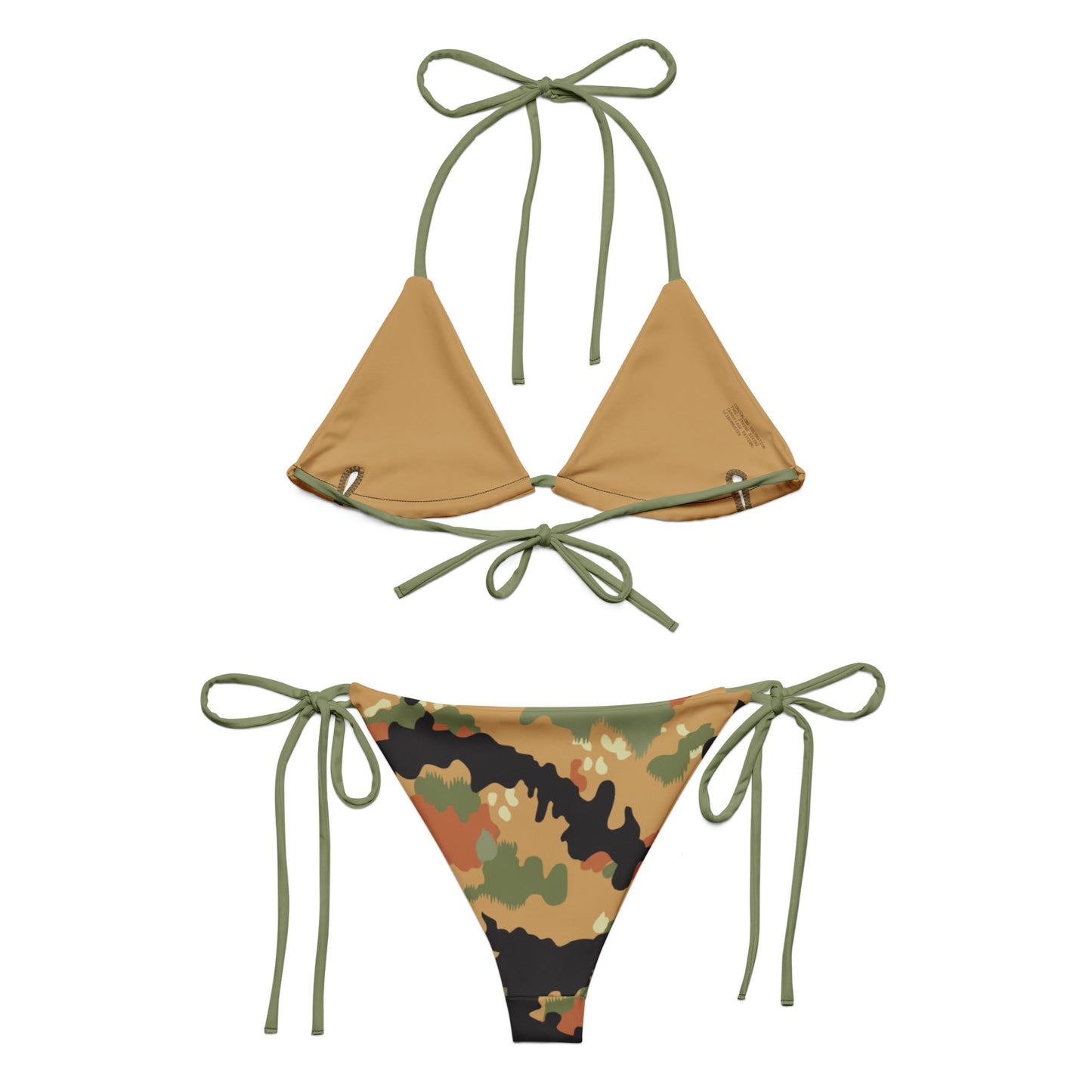 Leibermuster Camo String Bikini Set - flat lay back
