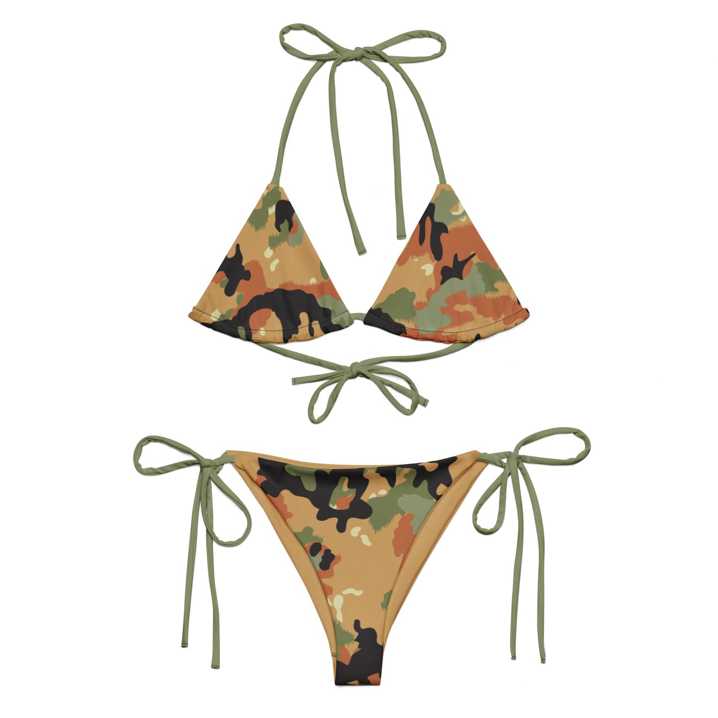 Leibermuster Camo String Bikini Set - flat lay front