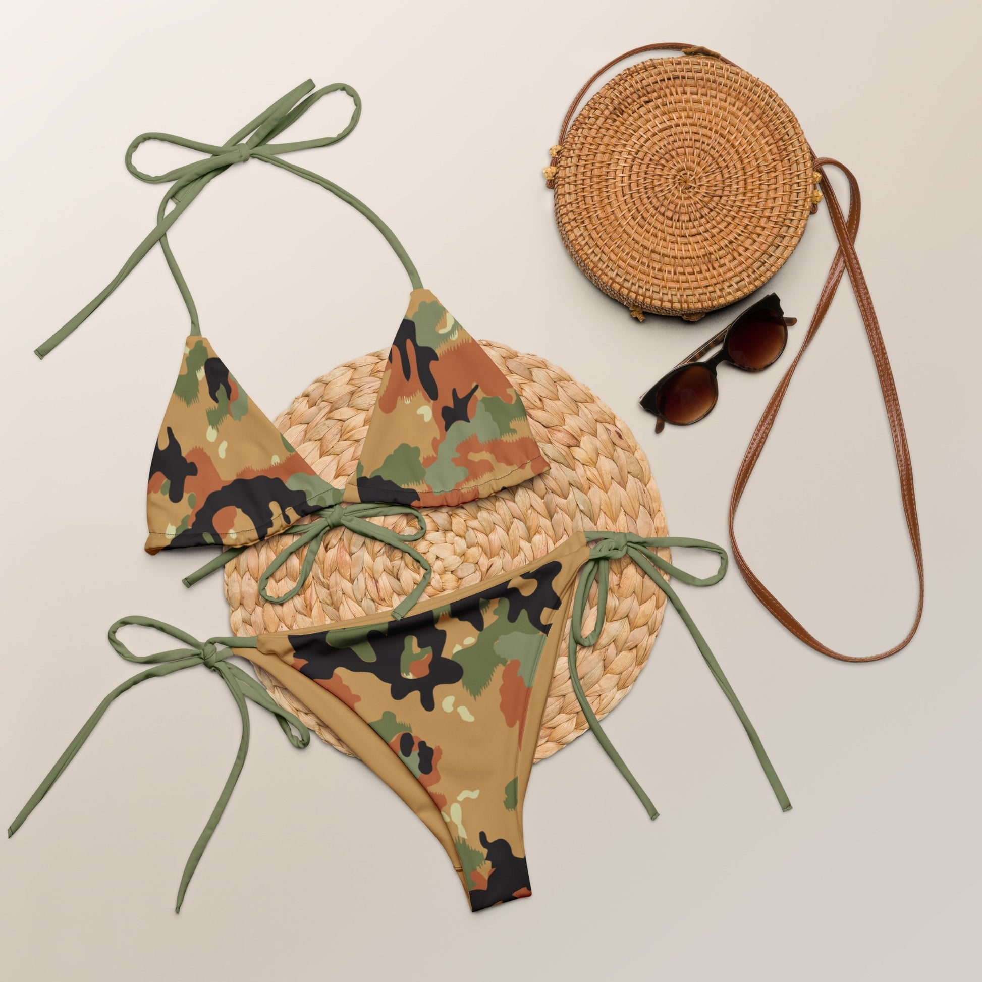Leibermuster Camo String Bikini Set - front lifestyle alternate