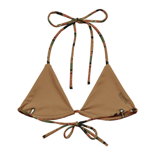 Leibermuster Camo String Bikini Top - flat lay back